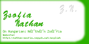 zsofia nathan business card